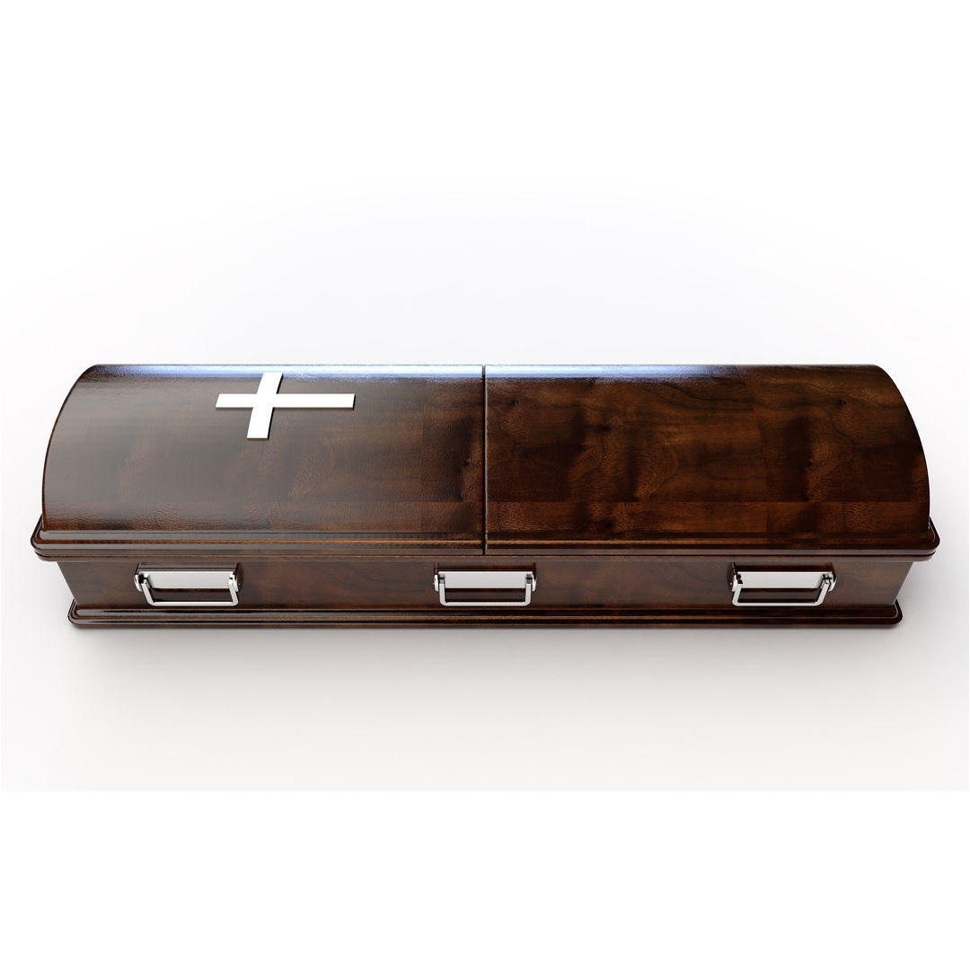 Coffin Rounded 3D model_4