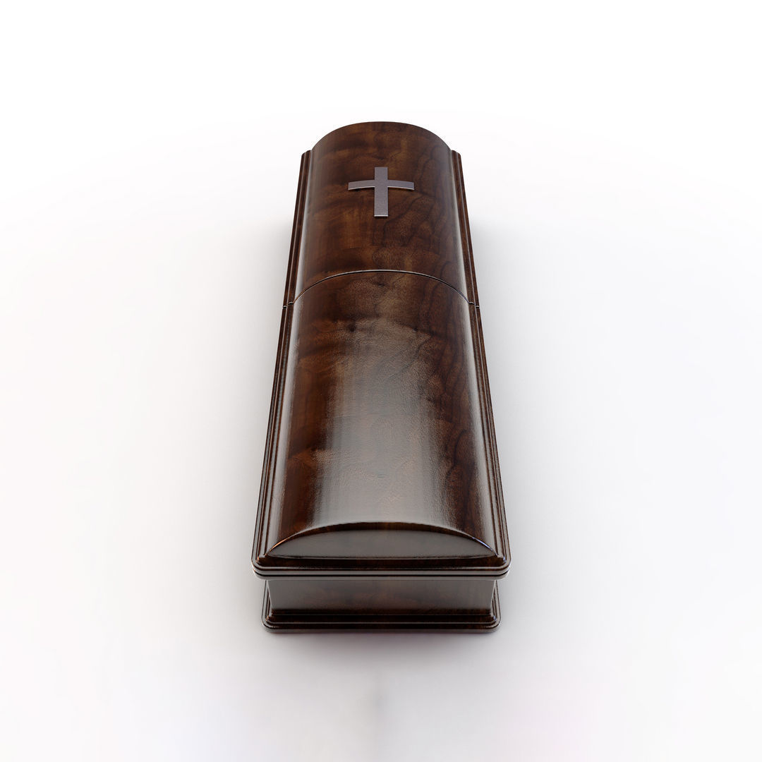 Coffin Rounded 3D model_3