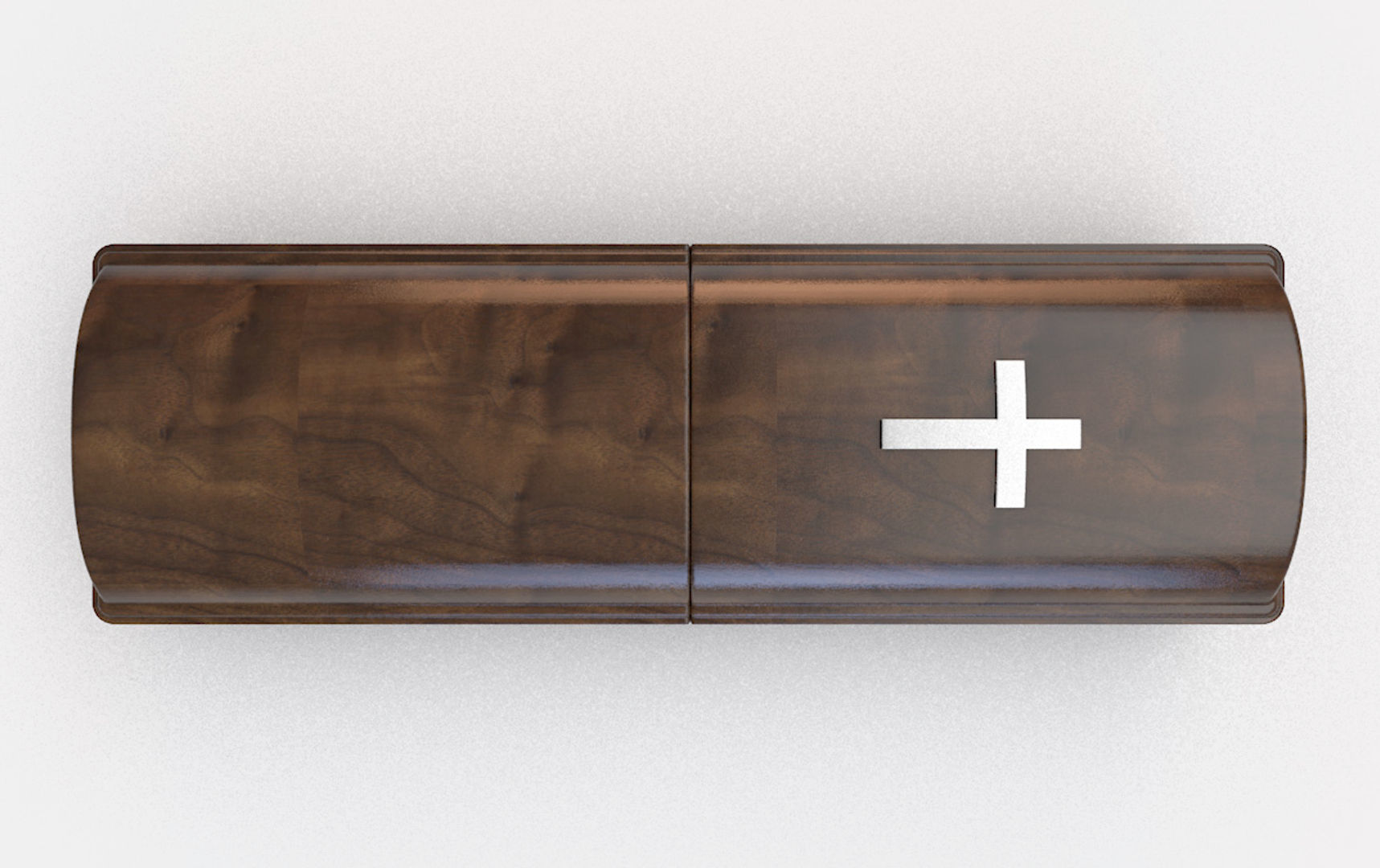 Coffin Rounded 3D model_2