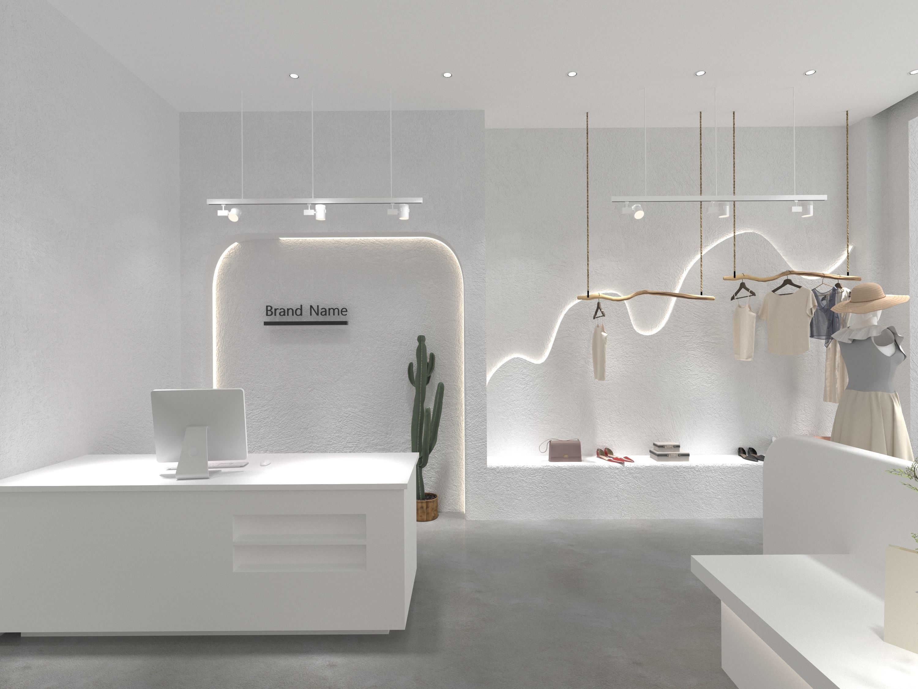 Bohemian Style Shopping Store Scene 3D model_3