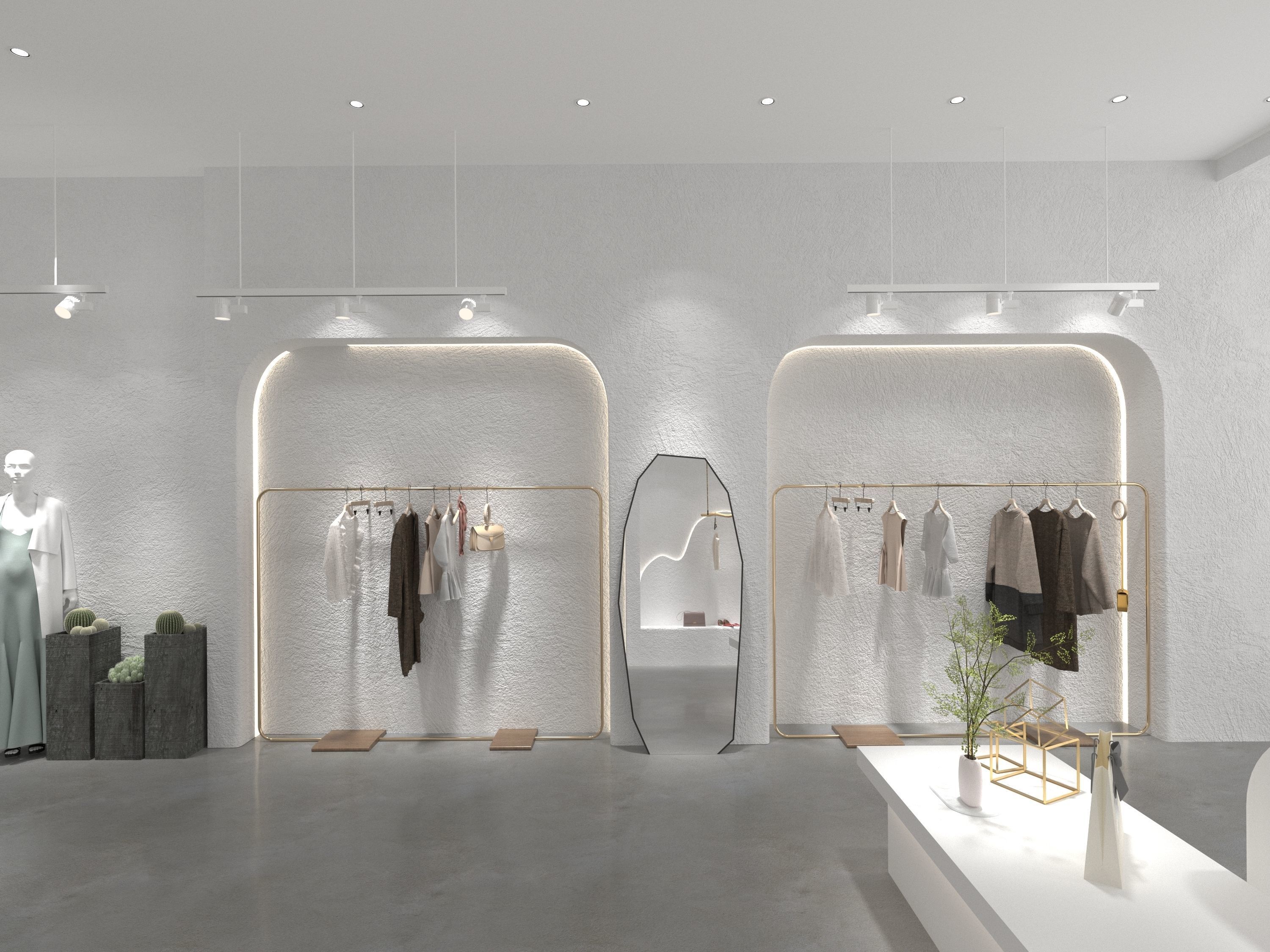 Bohemian Style Shopping Store Scene 3D model_4