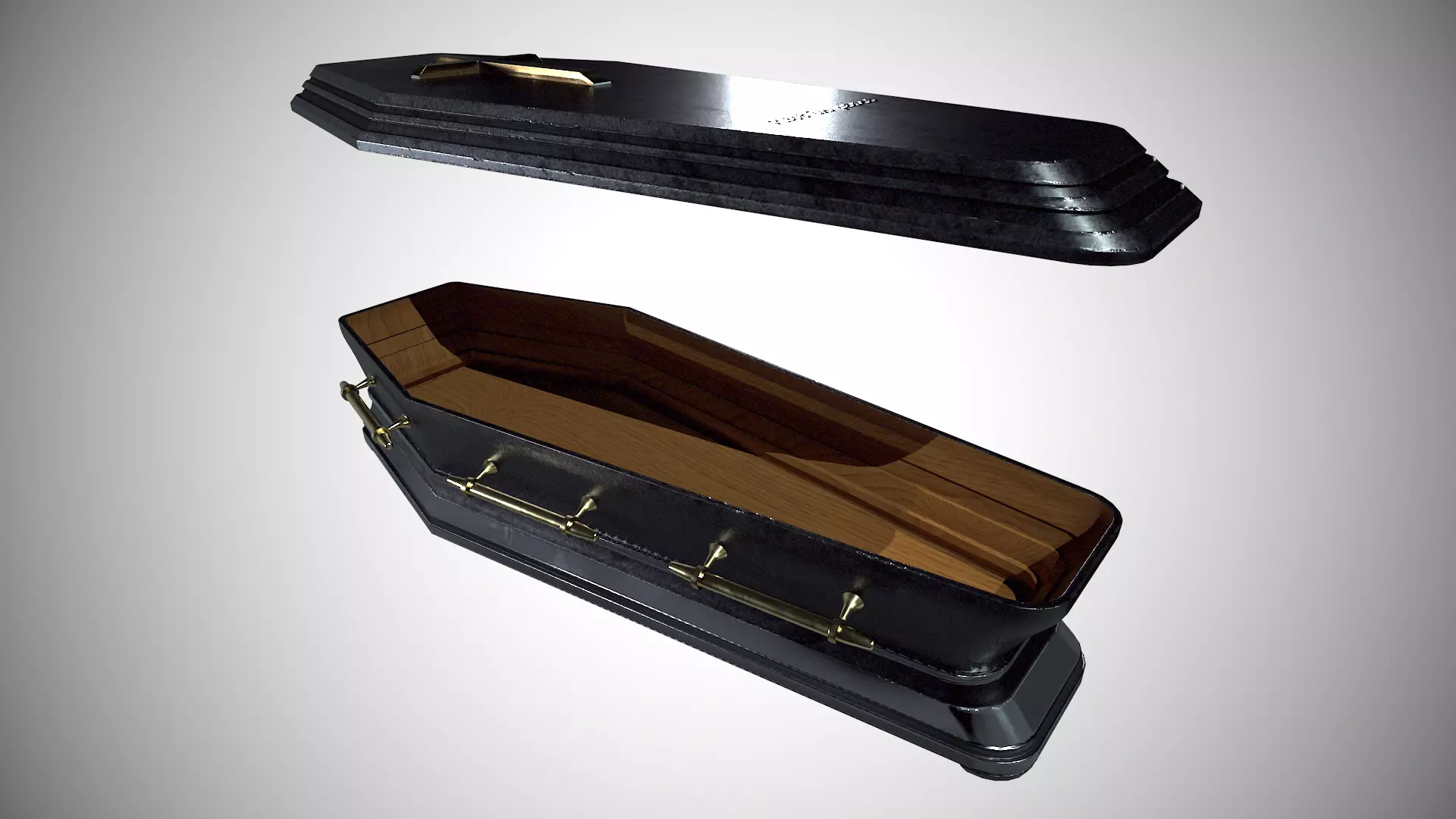 Casket Model Low Poly and Game-Ready Low-poly 3D model_0