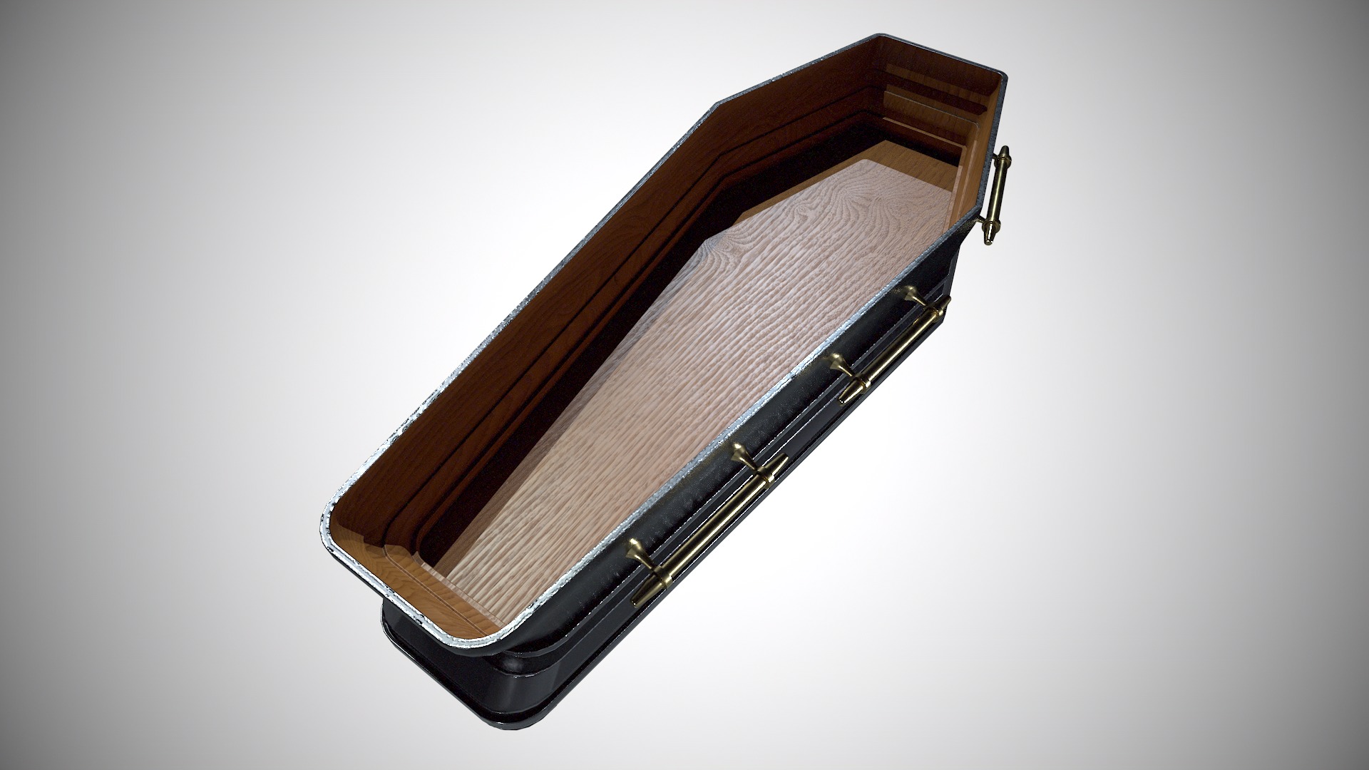 Casket Model Low Poly and Game-Ready Low-poly 3D model_3