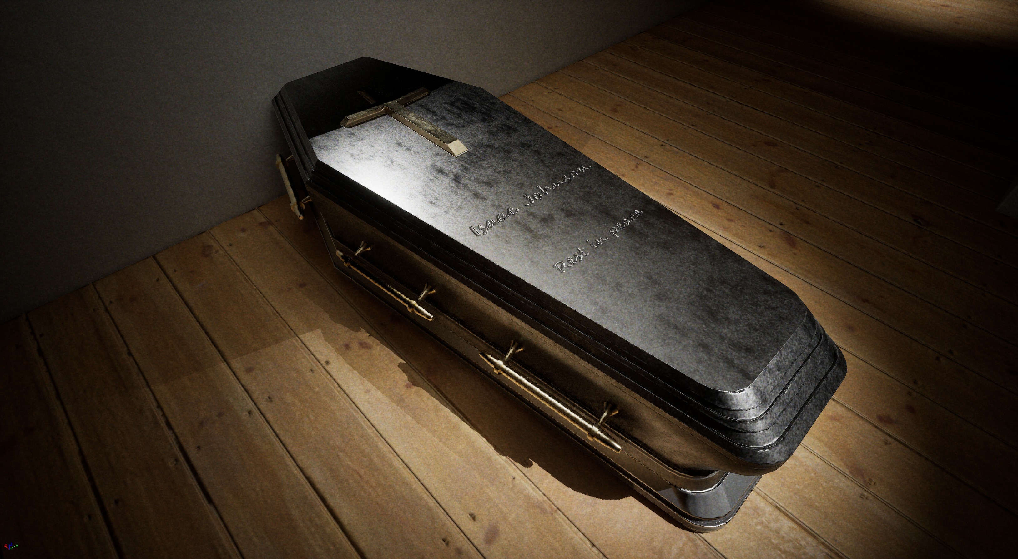 Casket Model Low Poly and Game-Ready Low-poly 3D model_7