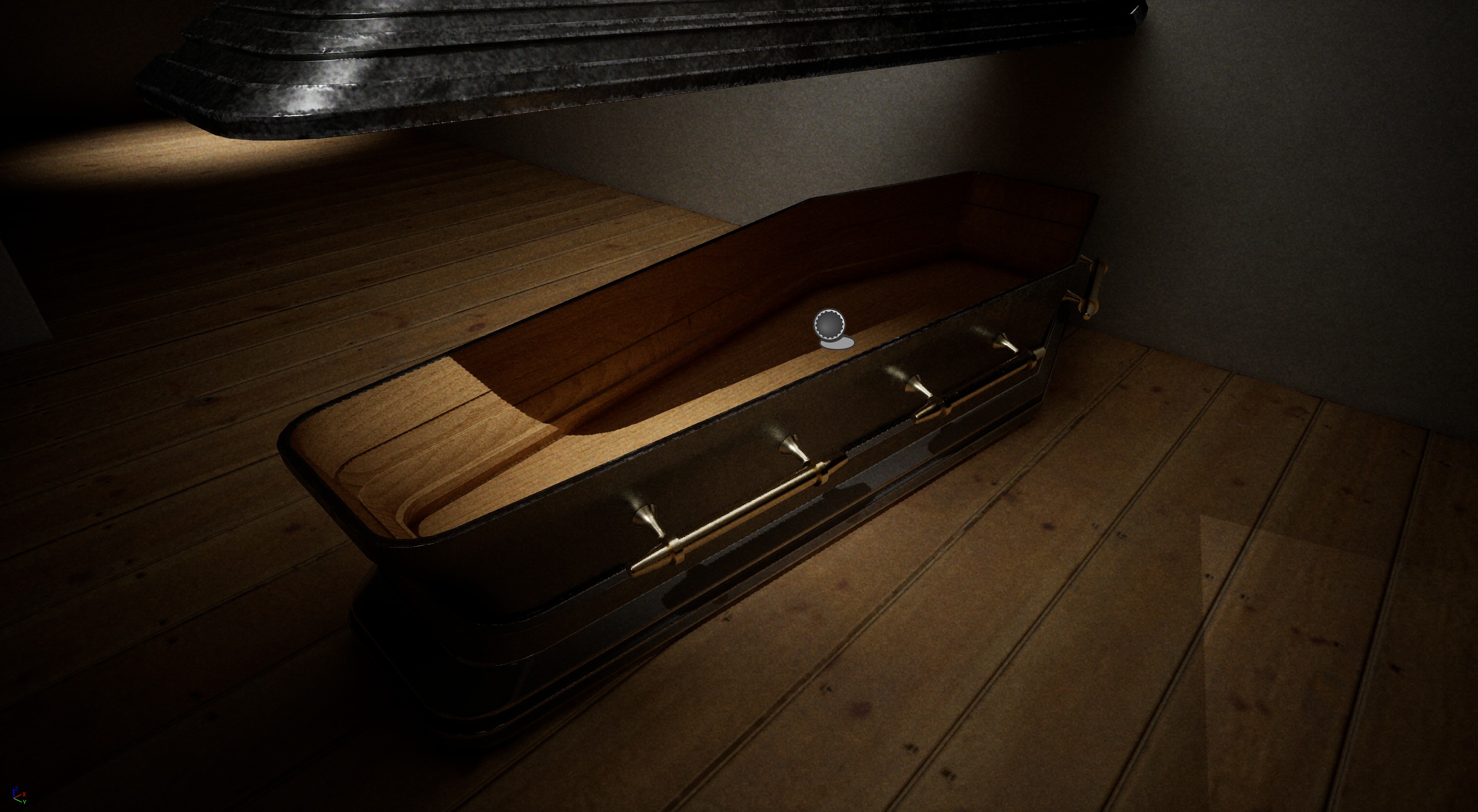 Casket Model Low Poly and Game-Ready Low-poly 3D model_6
