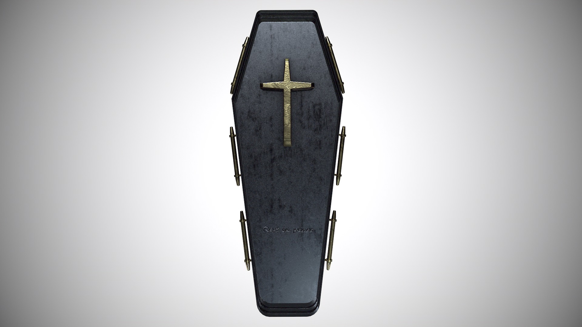 Casket Model Low Poly and Game-Ready Low-poly 3D model_5