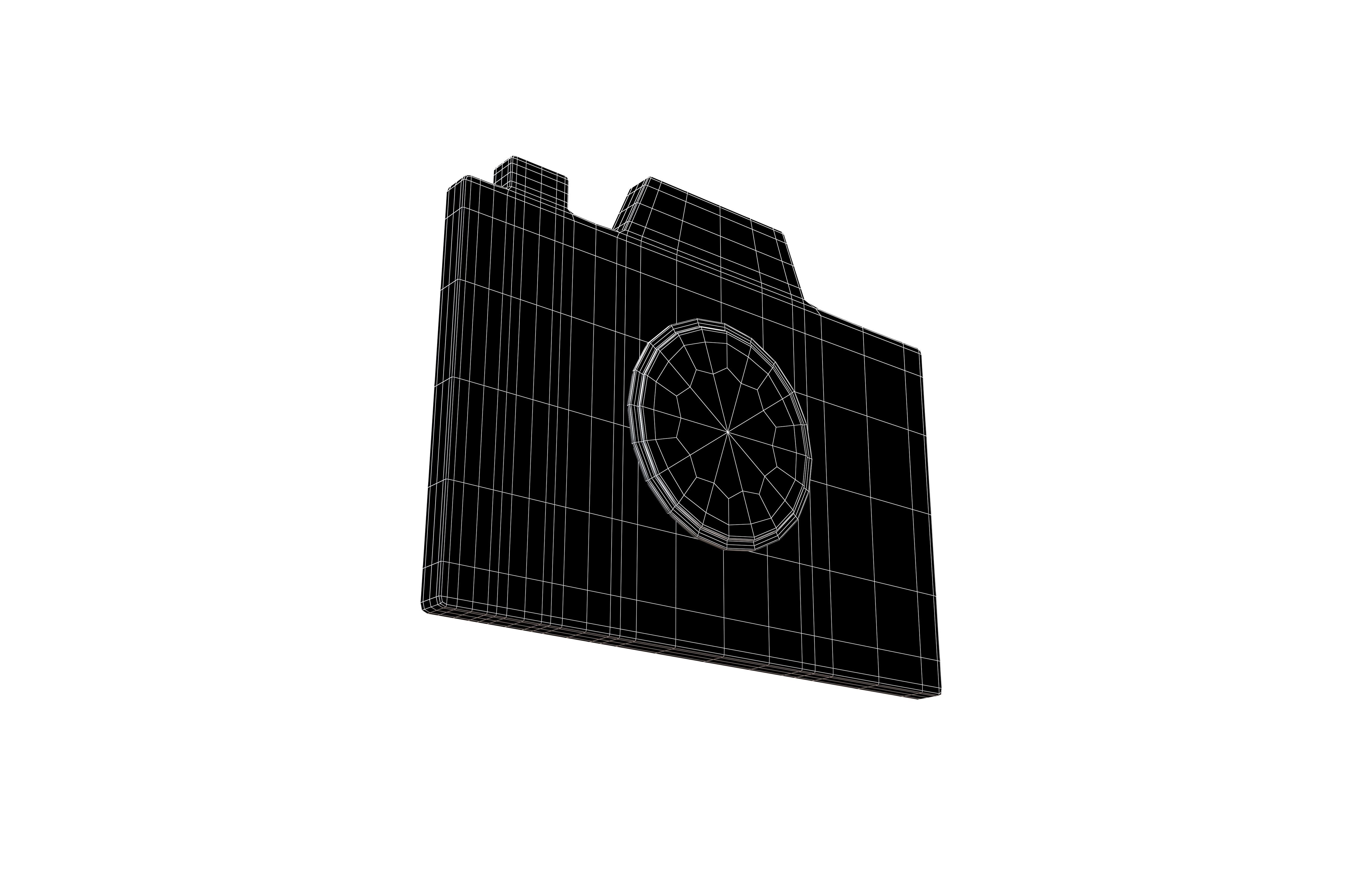 Camera Symbol V1 002 Low-poly 3D model_5