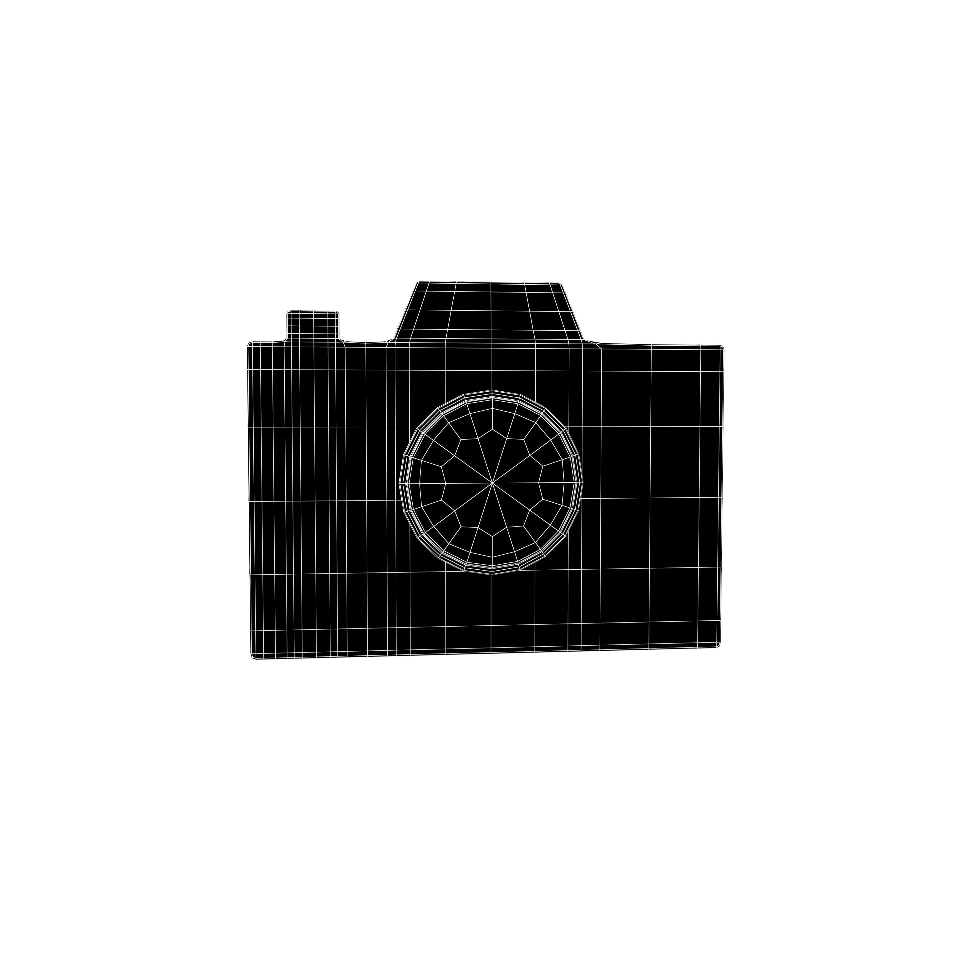 Camera Symbol V1 002 Low-poly 3D model_4