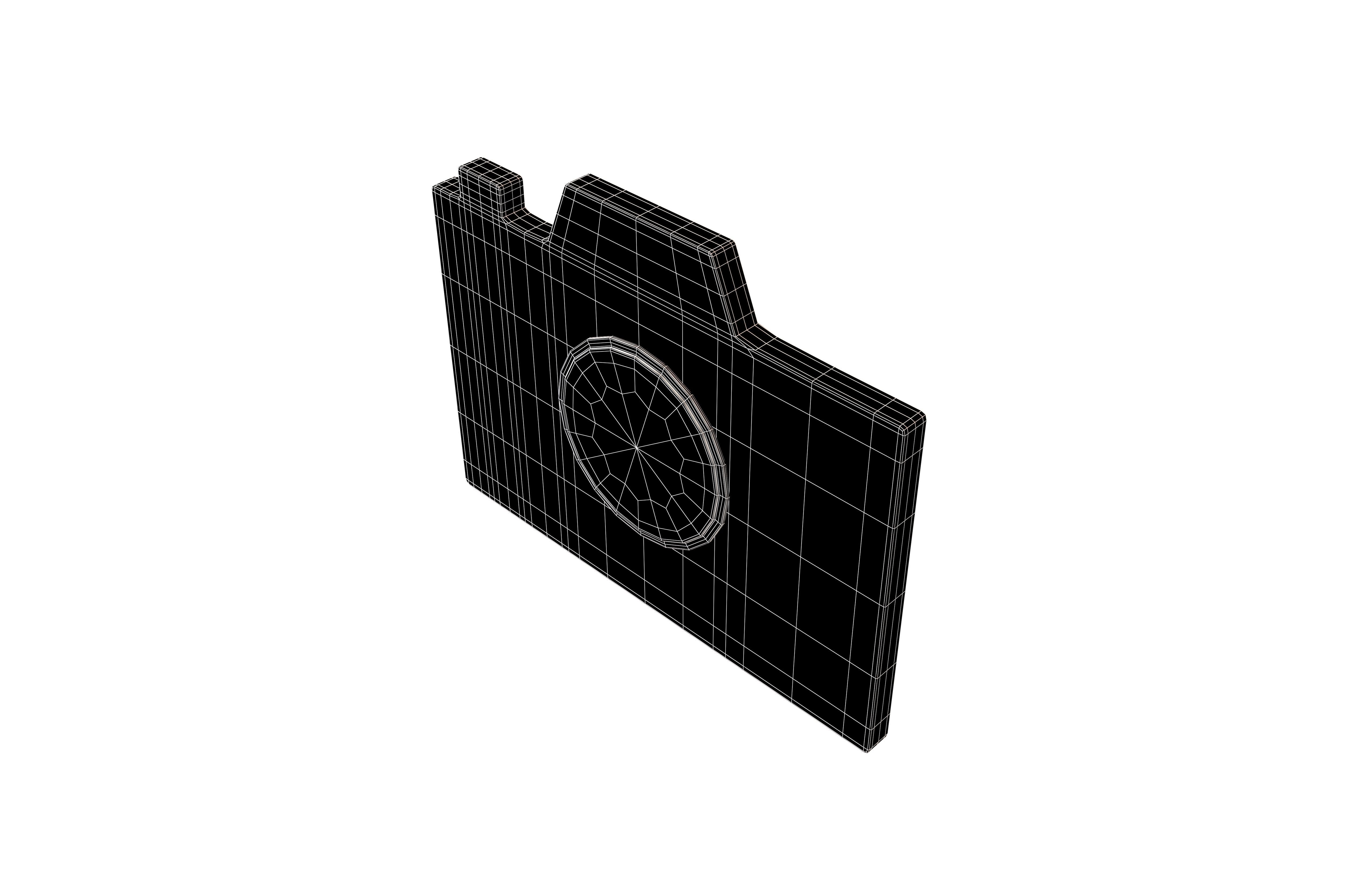 Camera Symbol V1 002 Low-poly 3D model_7