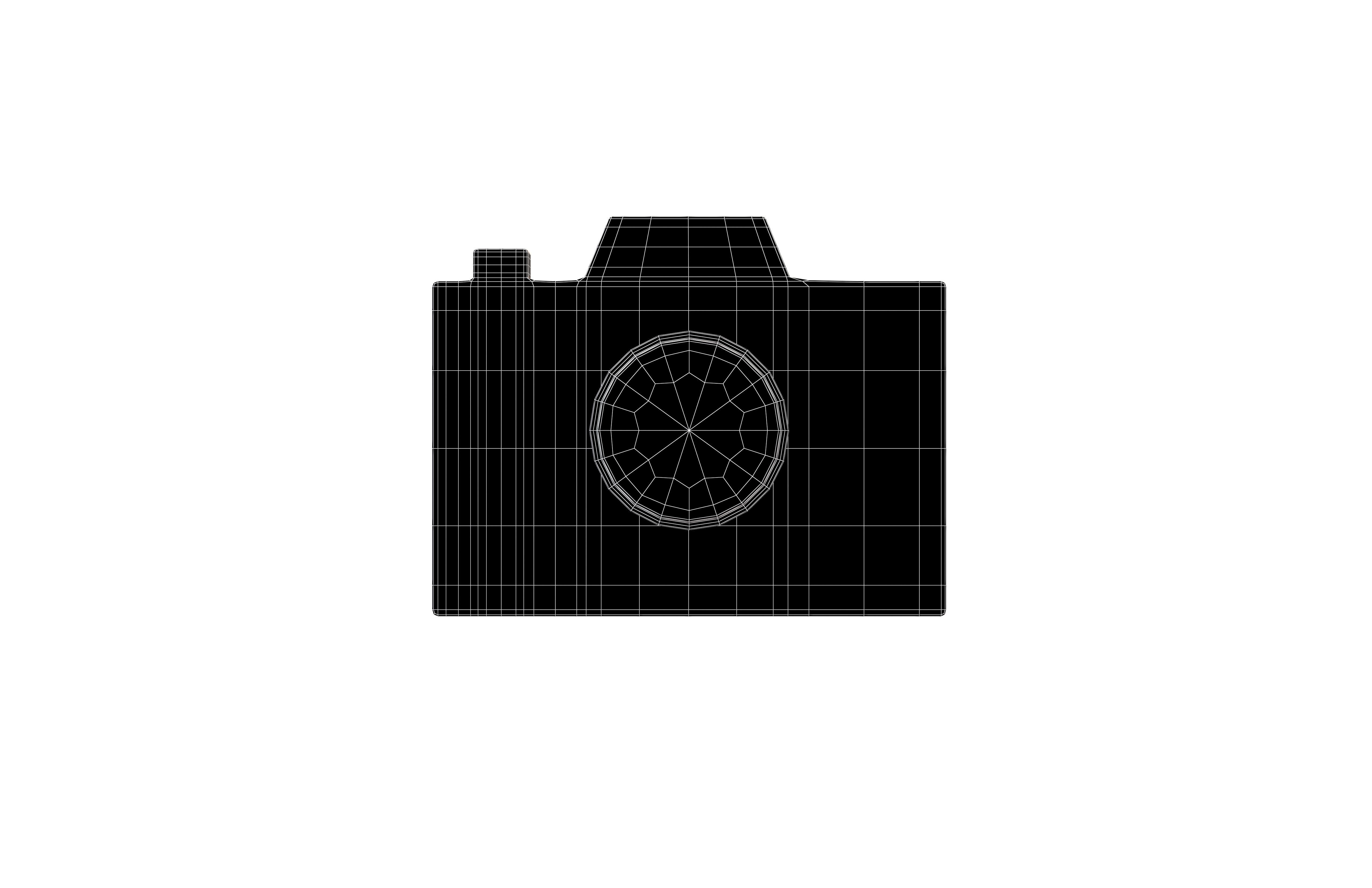 Camera Symbol V1 002 Low-poly 3D model_6