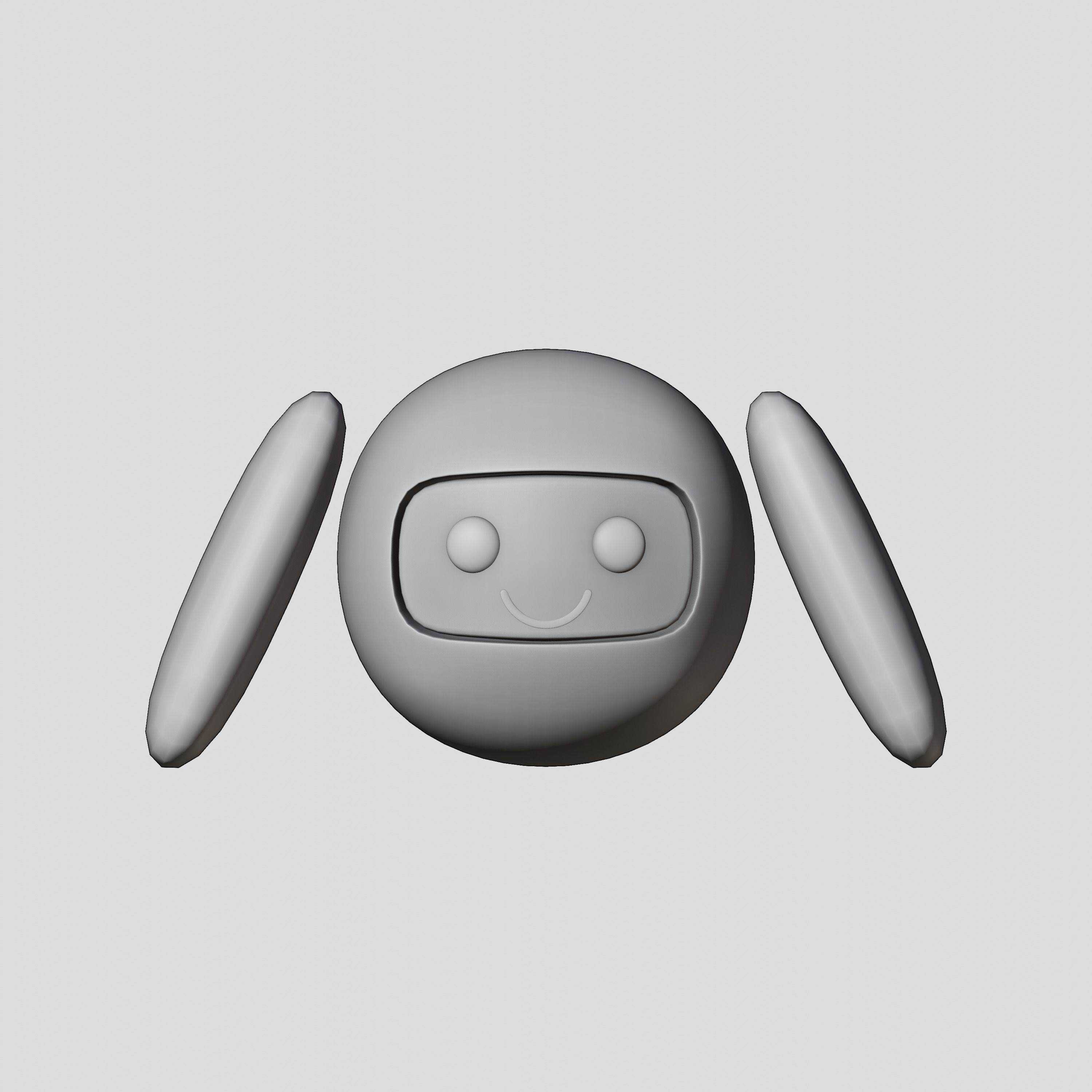 Auto bot series No1 Minimal stylized Low-poly 3D model_6