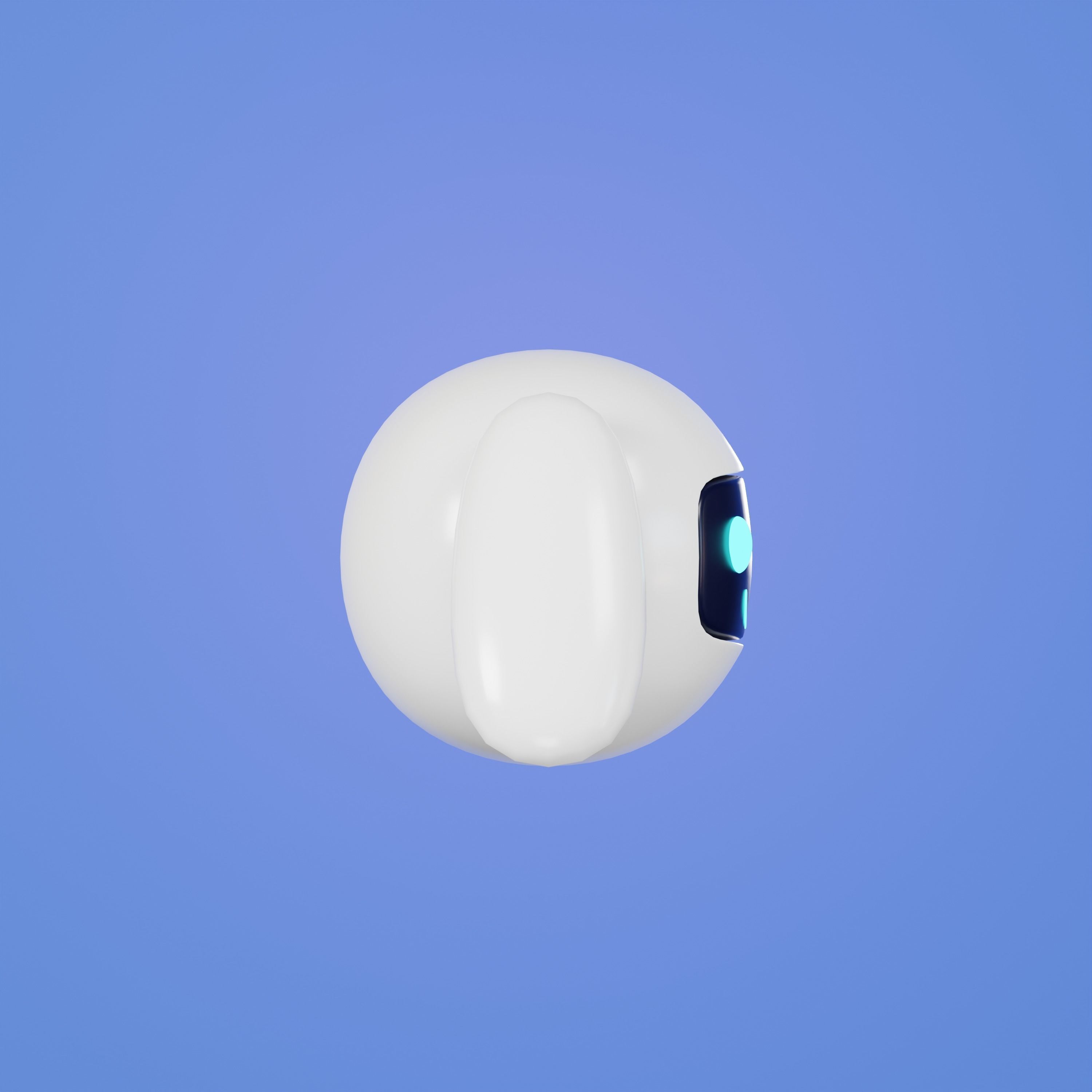 Auto bot series No1 Minimal stylized Low-poly 3D model_2