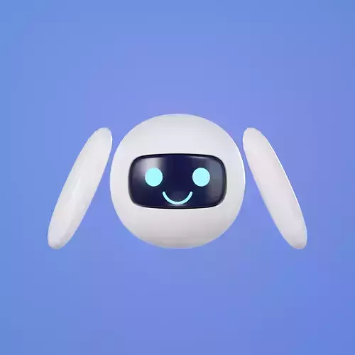Auto bot series No1 Minimal stylized Low-poly 3D model