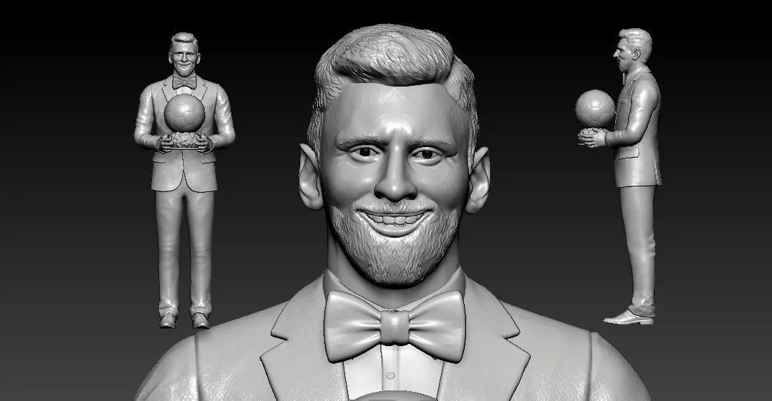 Lionel MESSI - GOLDEN BALL - 3D MODEL PRINT 3D print model