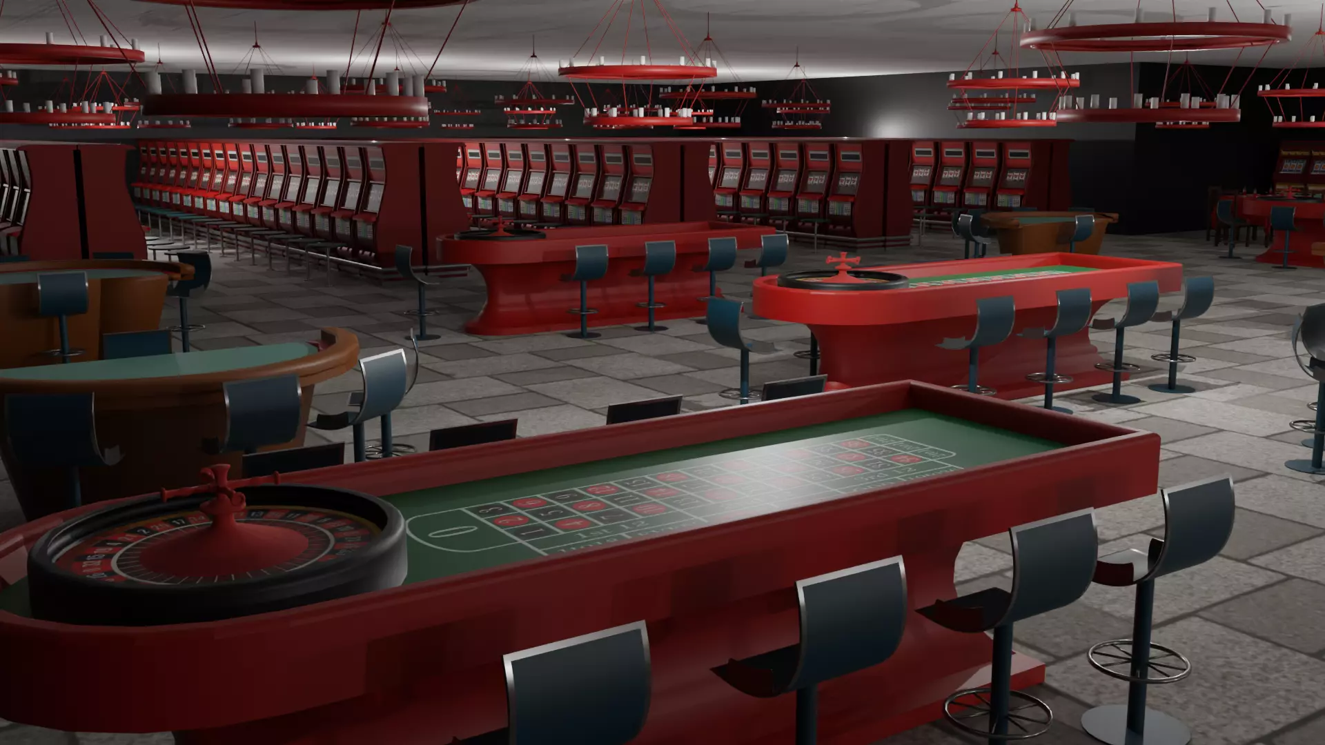 Casino Interior Low-poly 3D model