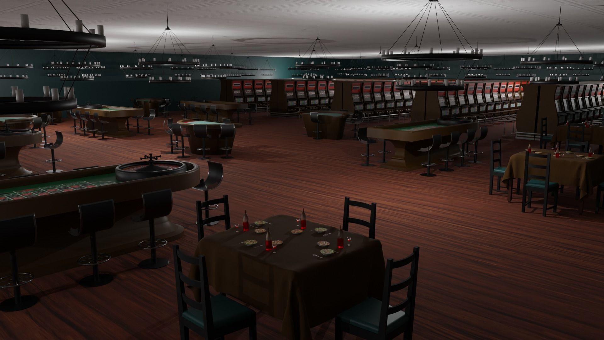 Casino Interior  Low-poly 3D model_4