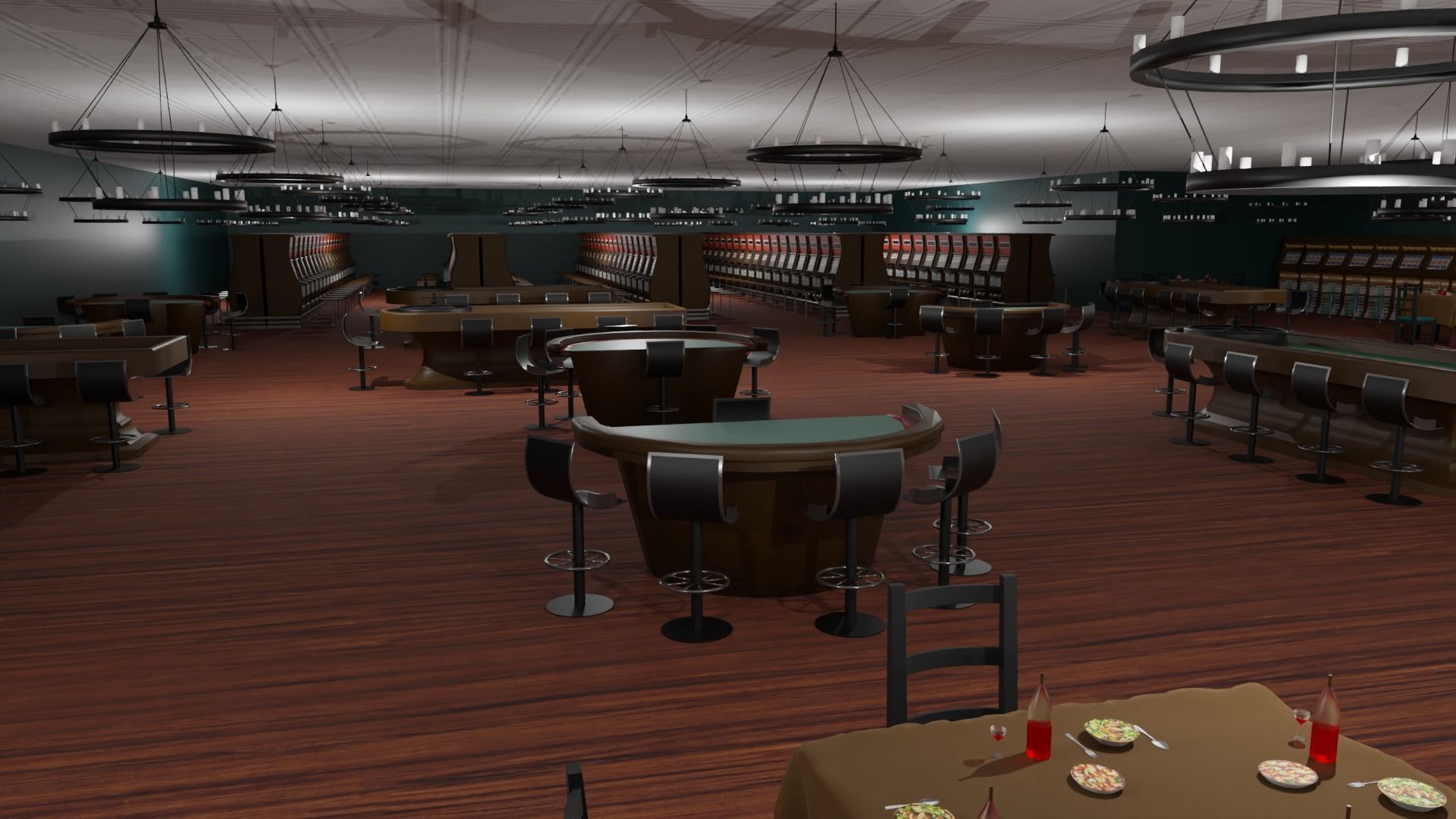 Casino Interior  Low-poly 3D model_6