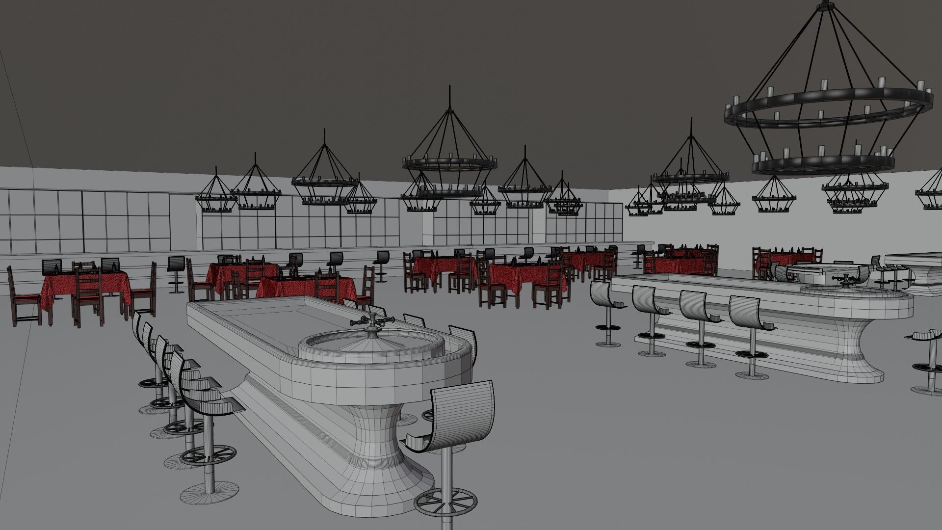 Casino Interior  Low-poly 3D model_11