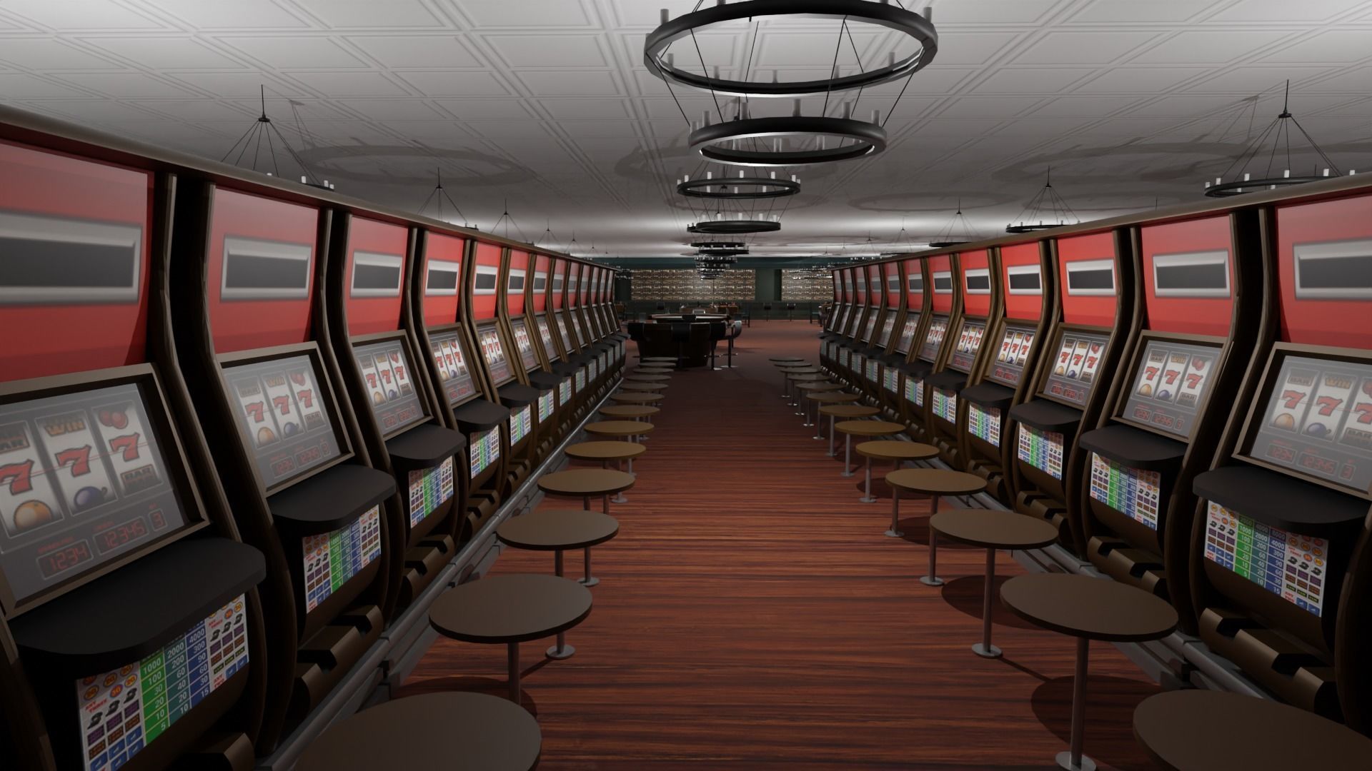 Casino Interior  Low-poly 3D model_1