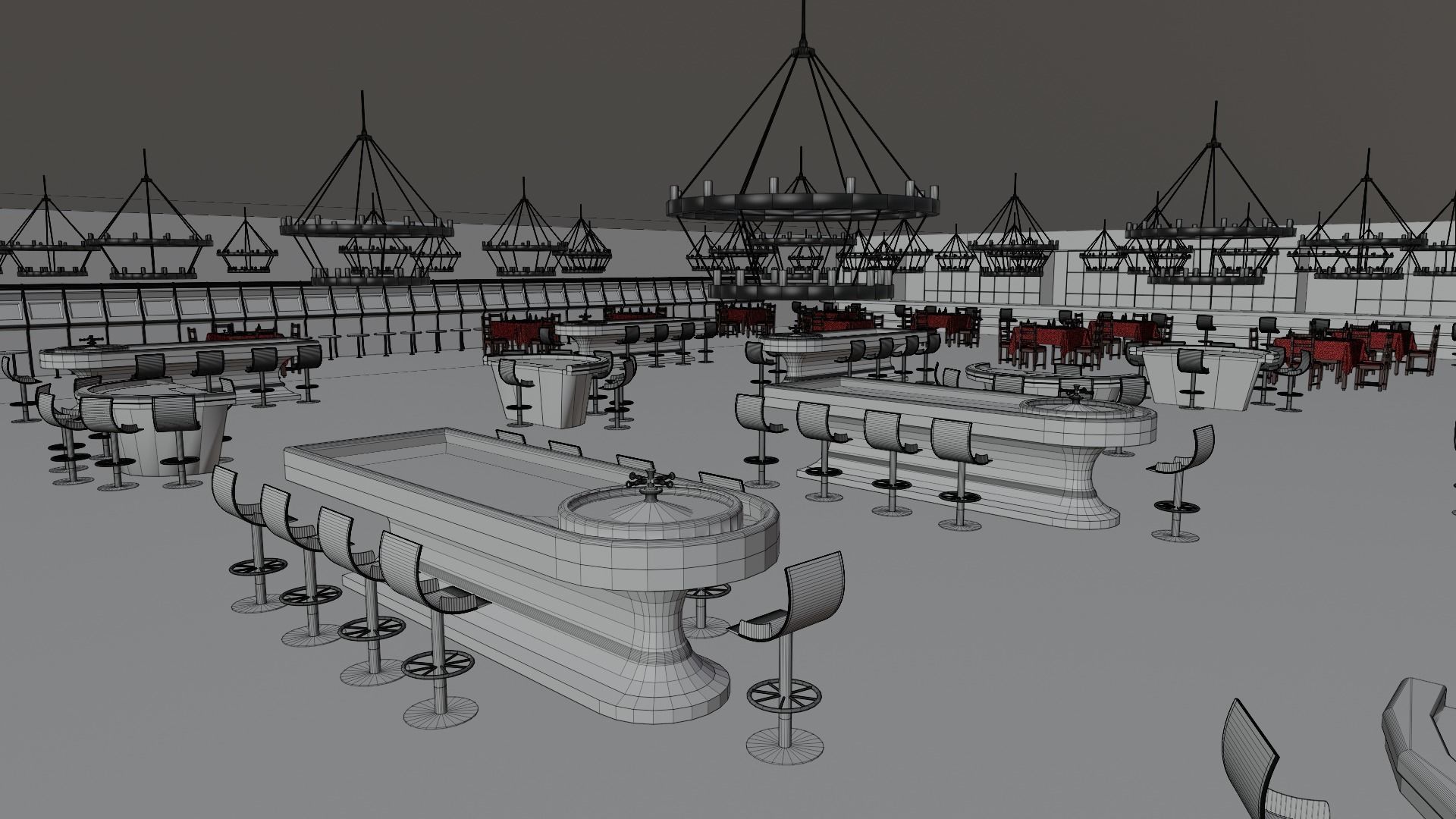 Casino Interior  Low-poly 3D model_10