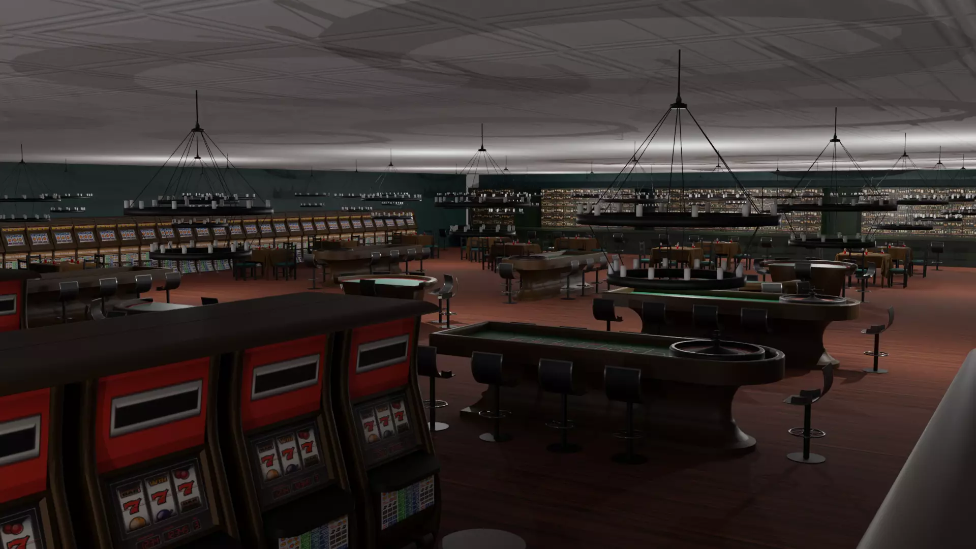 Casino Interior  Low-poly 3D model_0