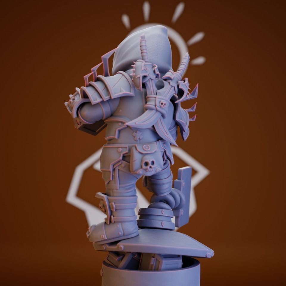 Deathmantle Gnome Rogue - World of Warcraft 3D print model_5