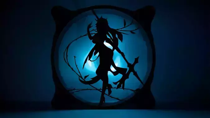 Genshin Impact Rosaria PC fan cover  3D print model