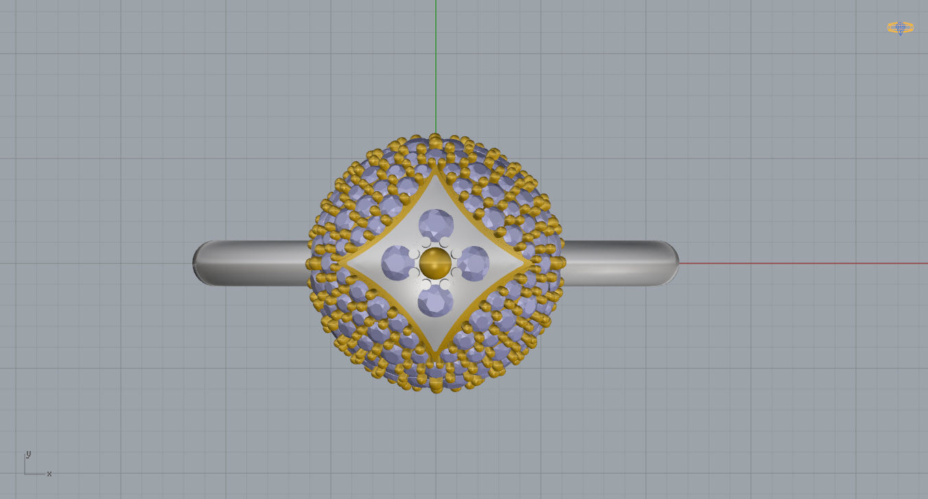 Louis Vuitton Ring 3D print model_10