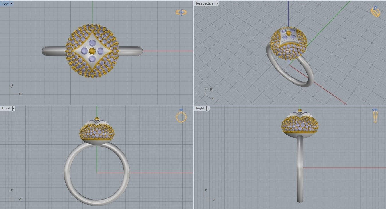 Louis Vuitton Ring 3D print model_9