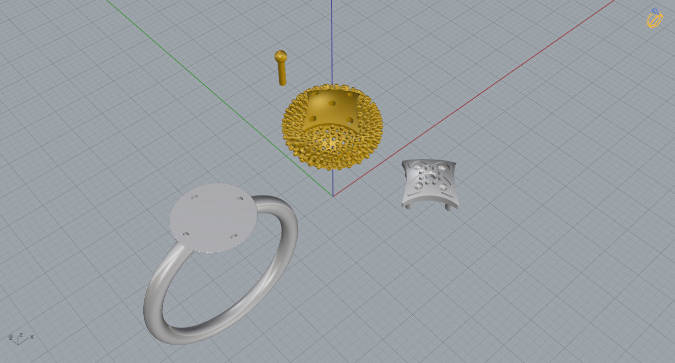 Louis Vuitton Ring 3D print model_7