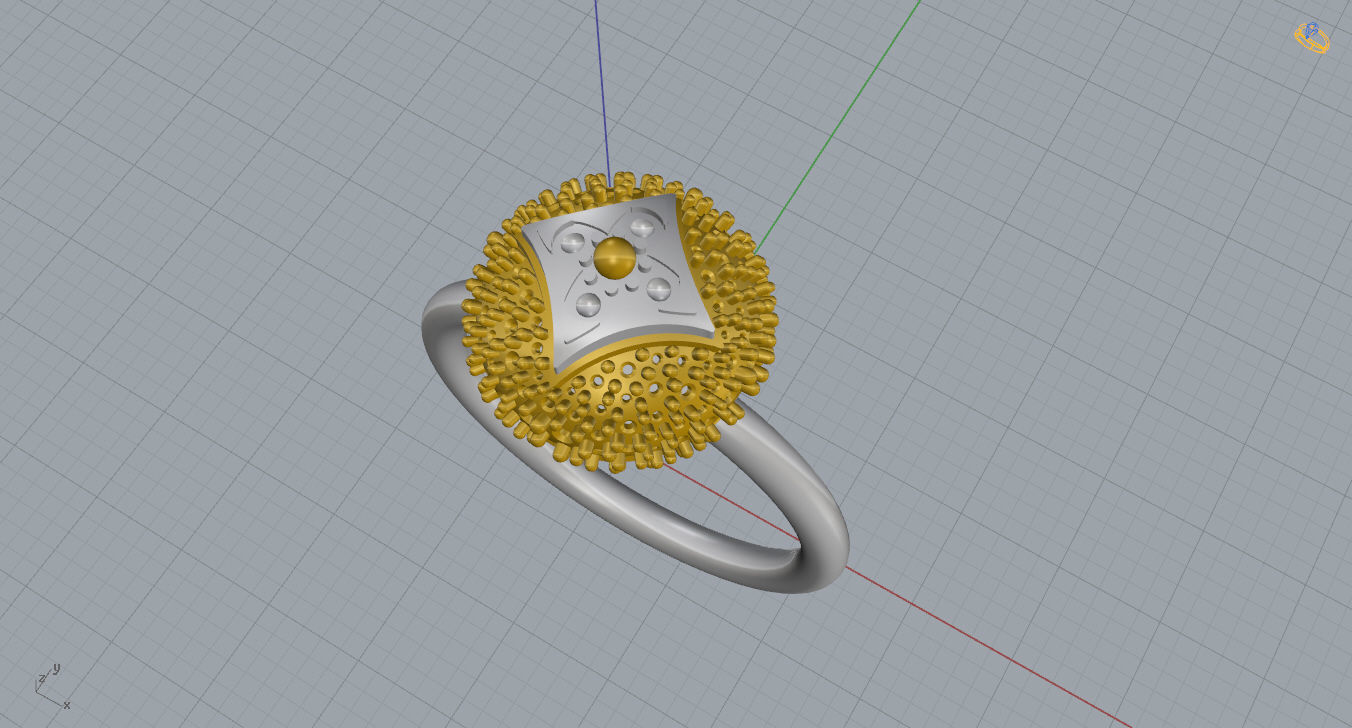 Louis Vuitton Ring 3D print model_6