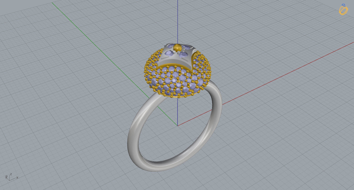 Louis Vuitton Ring 3D print model_12