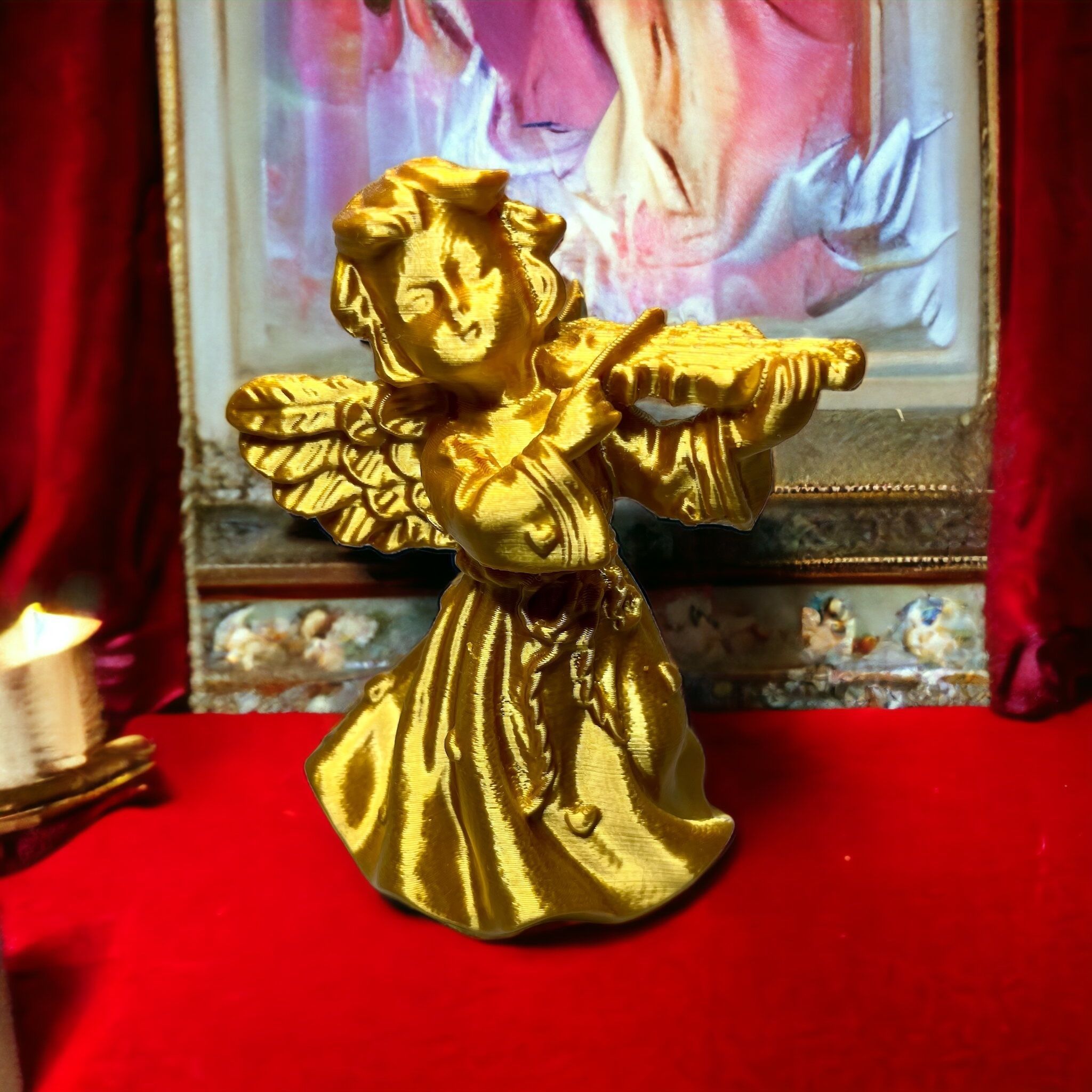 Angel with a violin 3d print 3D print model_1