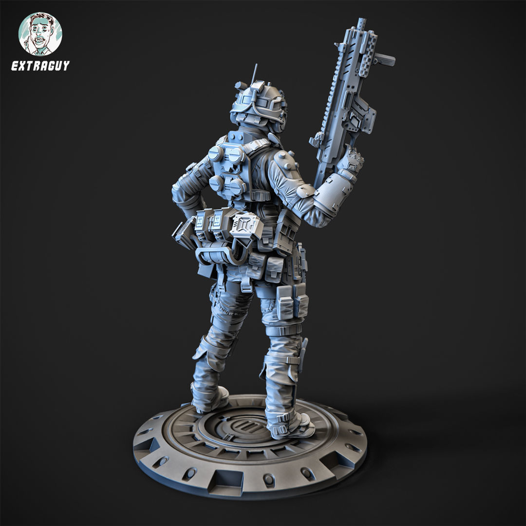 Throbbing Blade Female Pilot 100mm and 32mm 3D print model_4