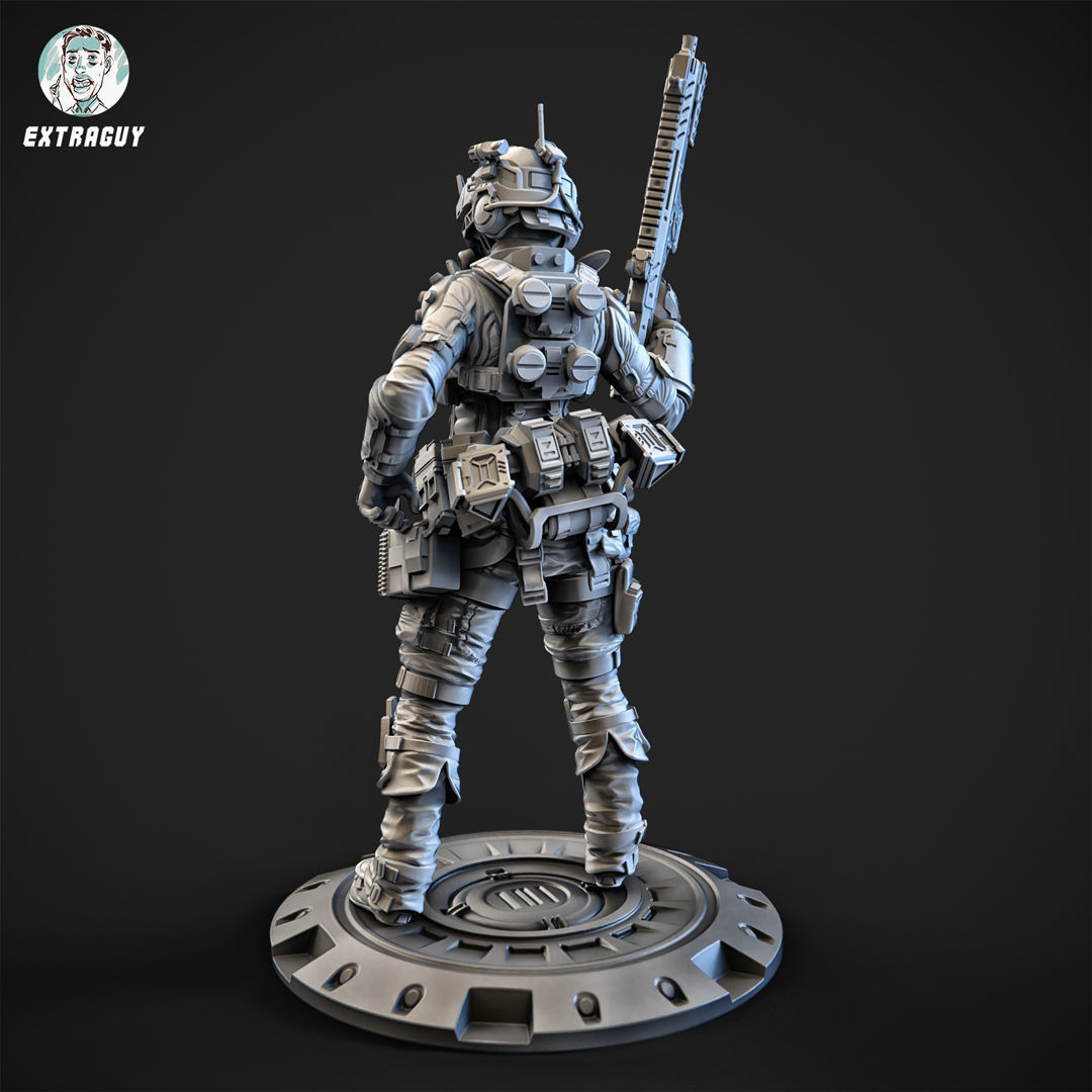 Throbbing Blade Female Pilot 100mm and 32mm 3D print model_3