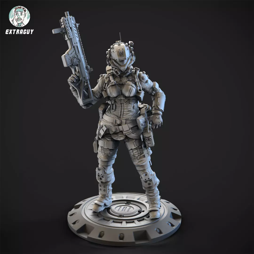 Throbbing Blade Female Pilot 100mm and 32mm 3D print model_0