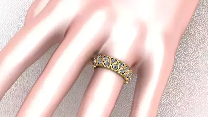 Claddagh ring 3D print model 3D print model