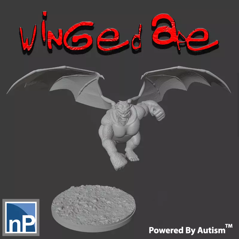Winged Ape Free 3D print model