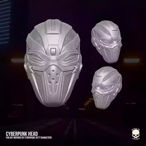 Cyber head 3D printable File For Action Figures