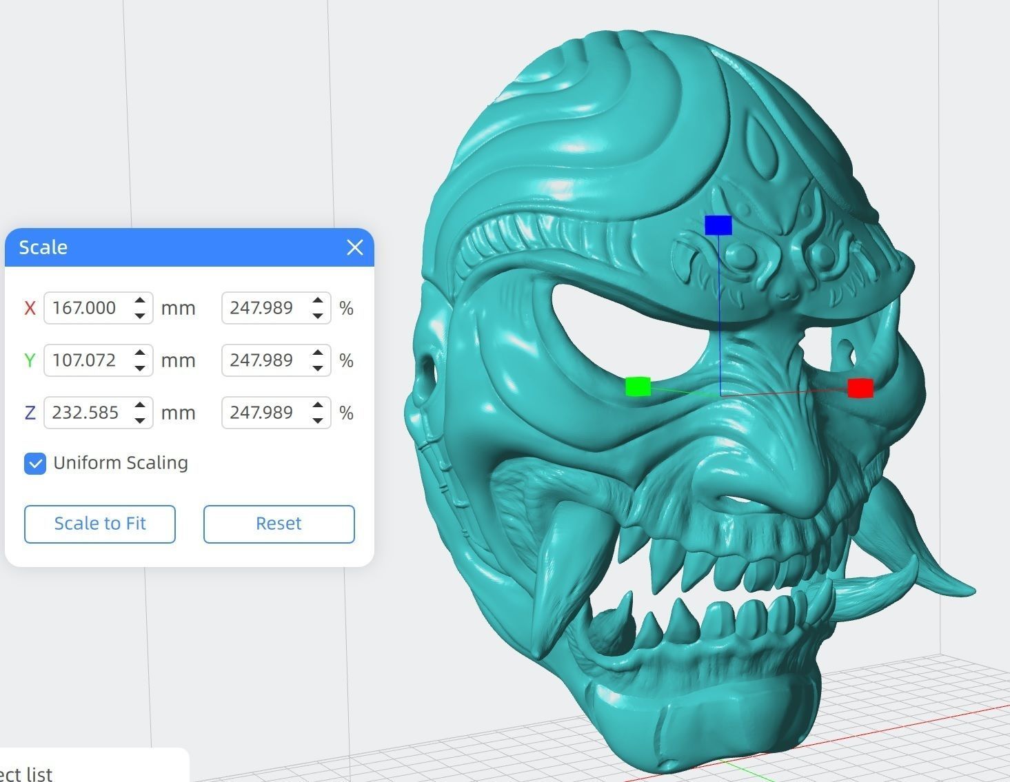 Wearable Oni Mask 14 Demon Full Face Fang 3D print model_4