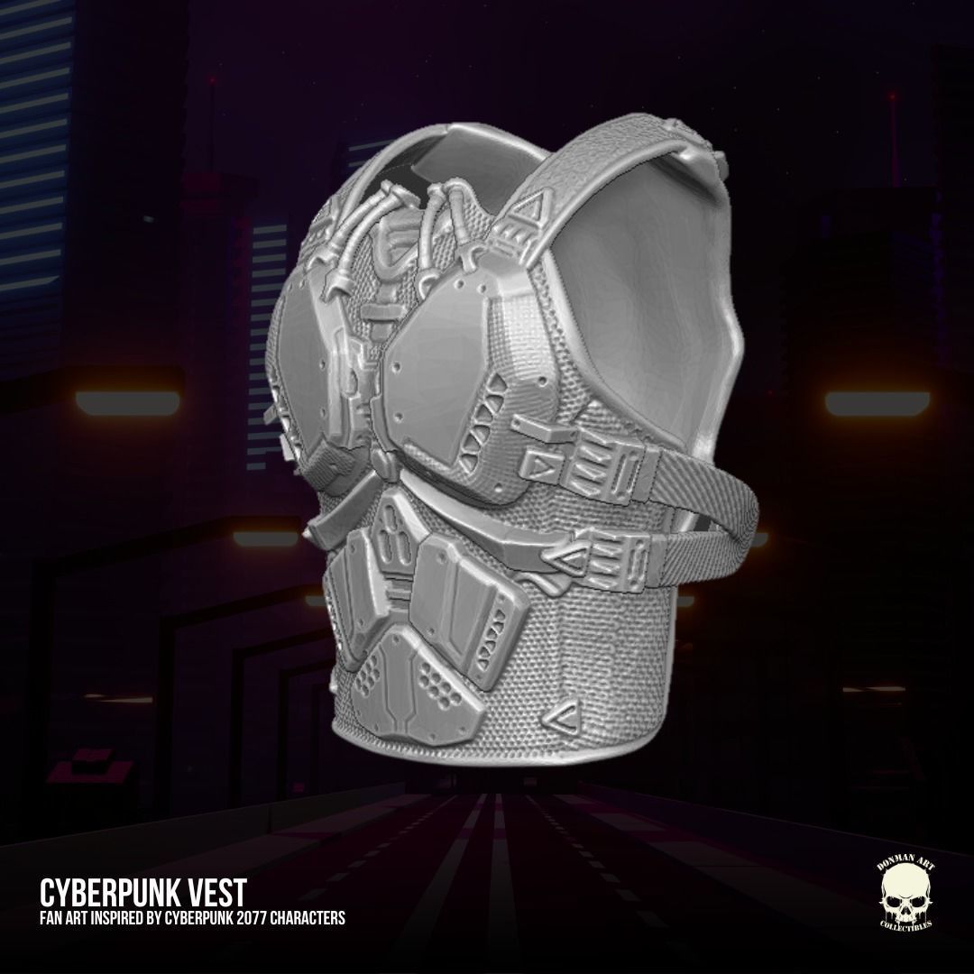 Cyber Vest 3D printable File for Action Figures 3D print model_17