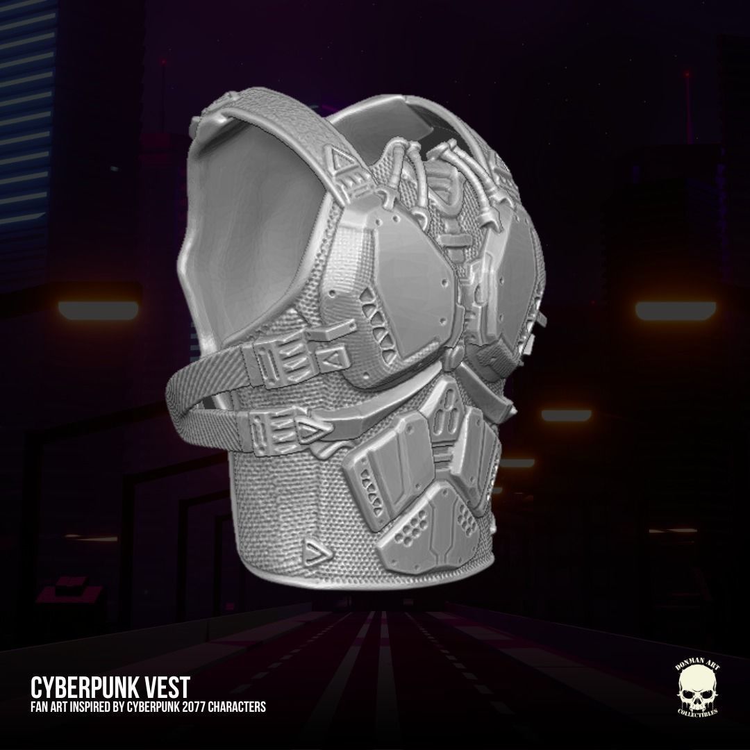Cyber Vest 3D printable File for Action Figures 3D print model_14