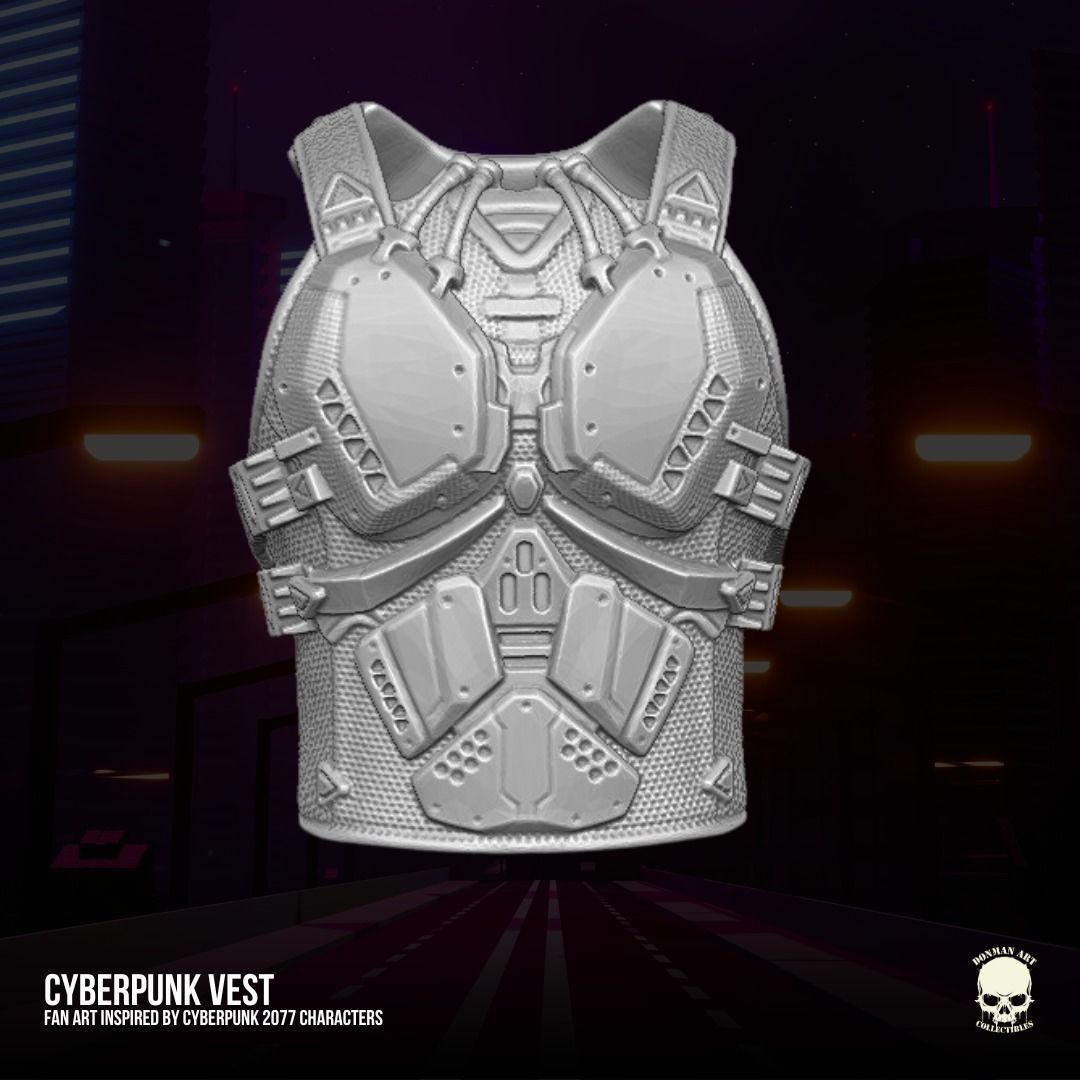 Cyber Vest 3D printable File for Action Figures 3D print model_5