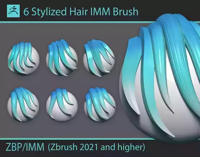 Stylized Hair IMM Brush