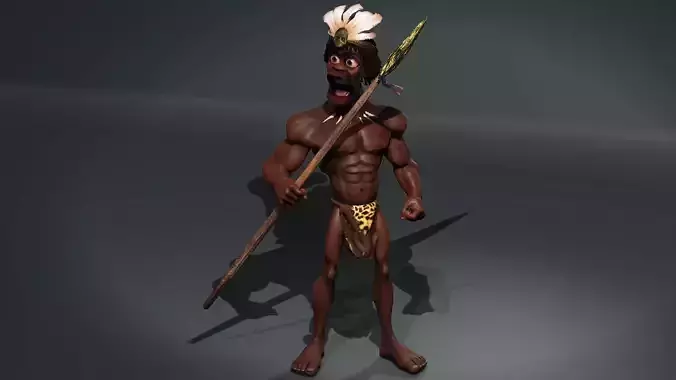 Jungle fighter High quality character full Rigged and Animated