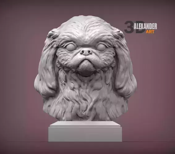 Pekingese bust