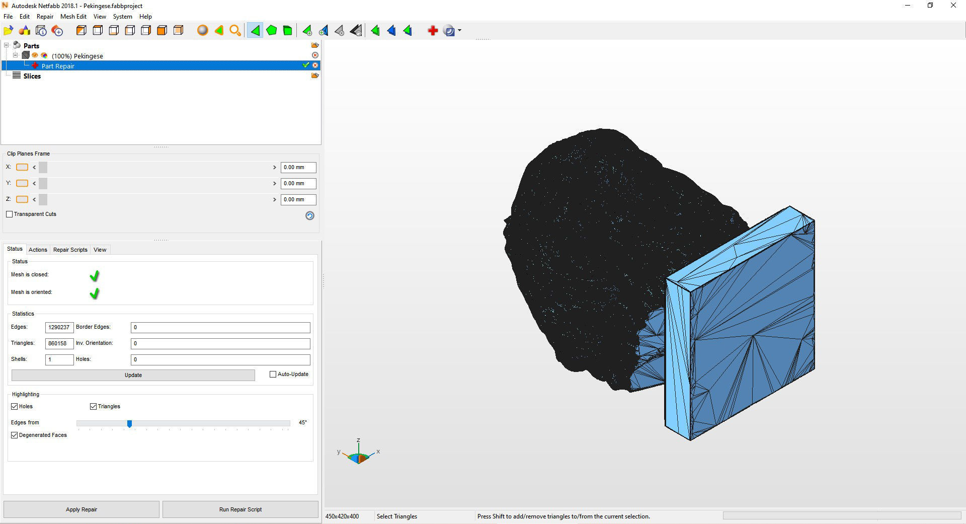Pekingese bust 3D print model_6