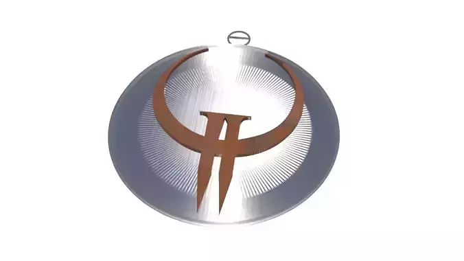 Quake II logo keychain