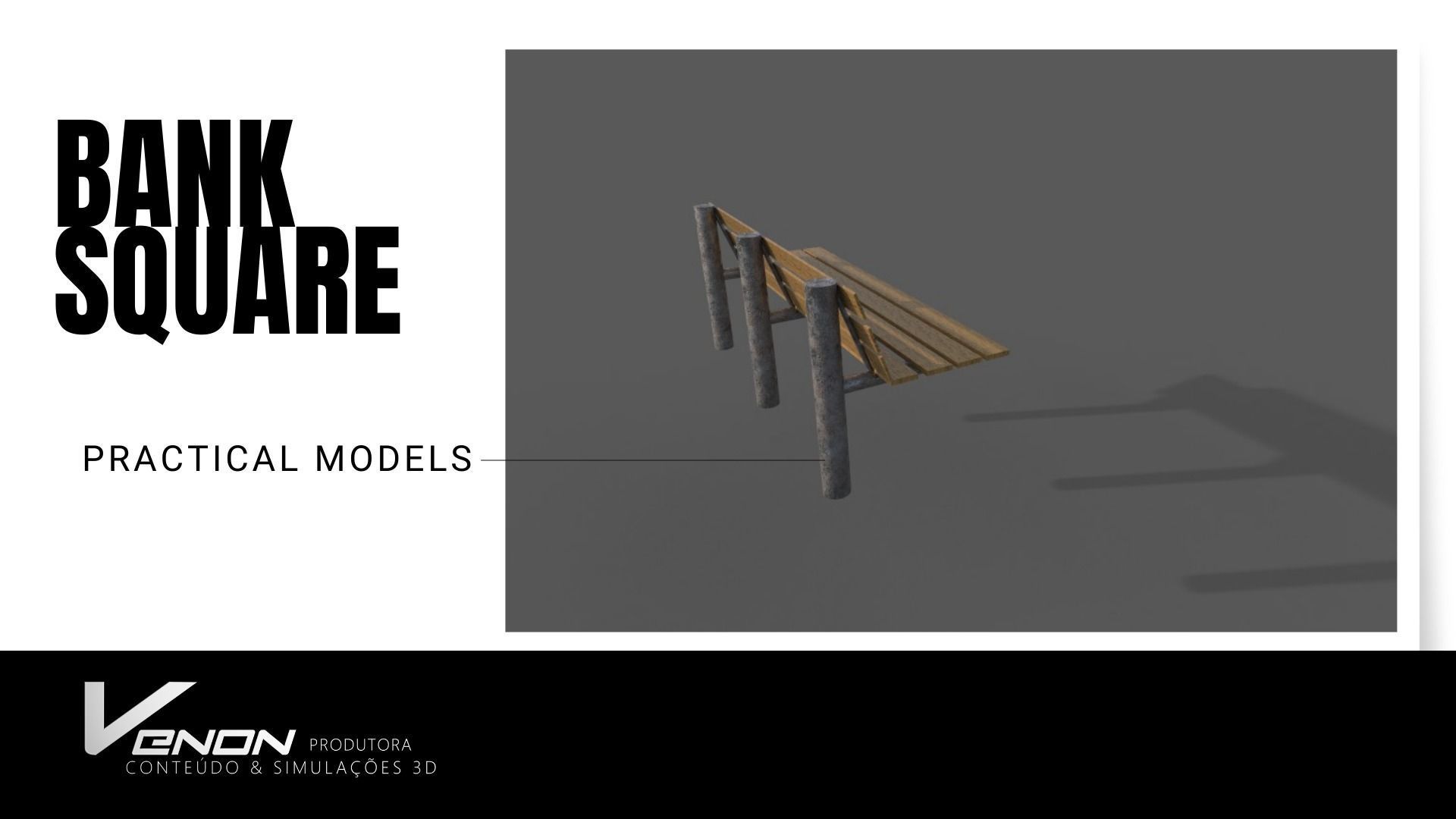 Park Bench Low-poly  Low-poly 3D model_1