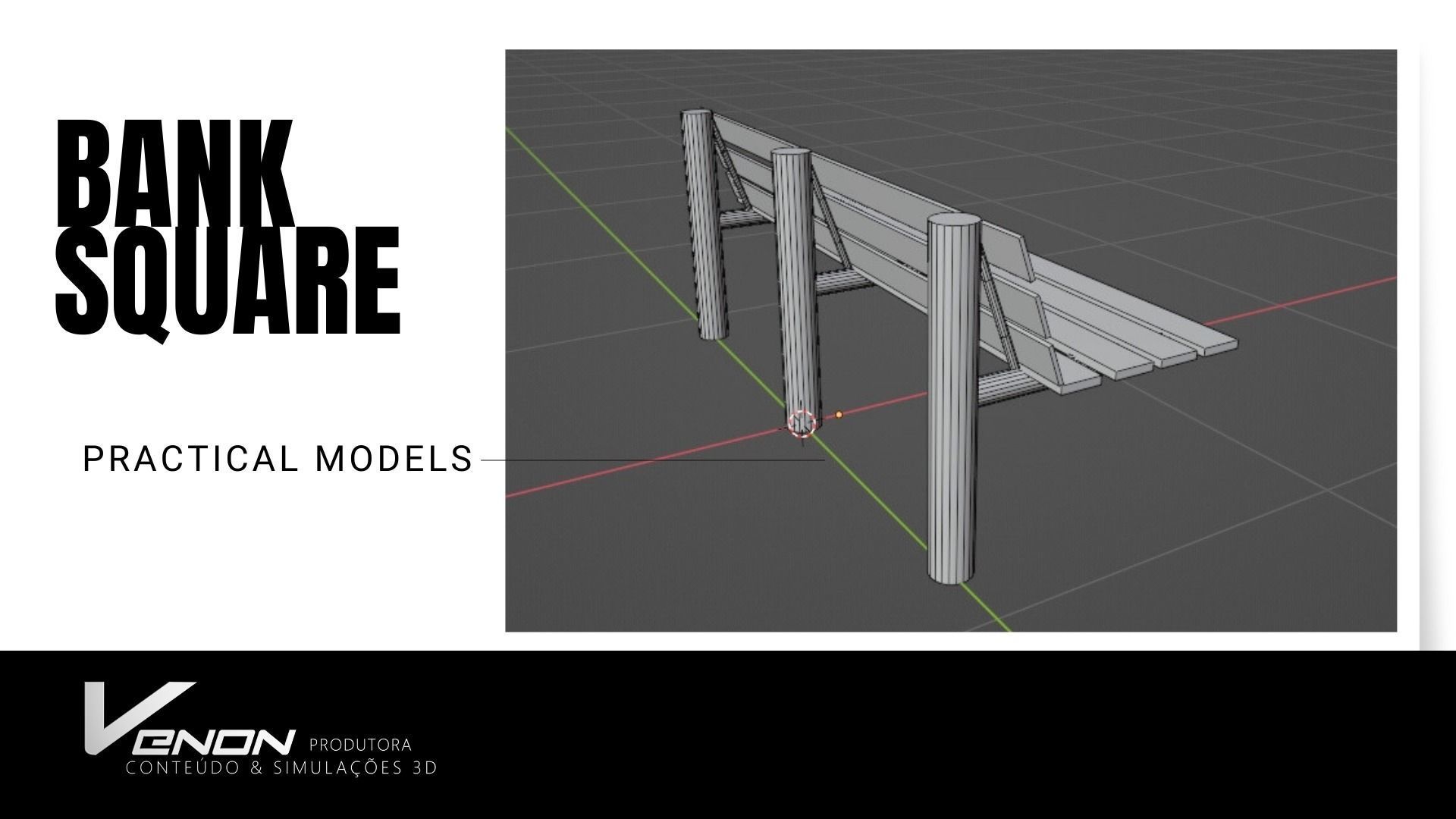 Park Bench Low-poly  Low-poly 3D model_3